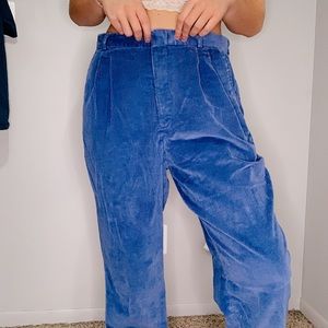 Purple/blue corduroy pants